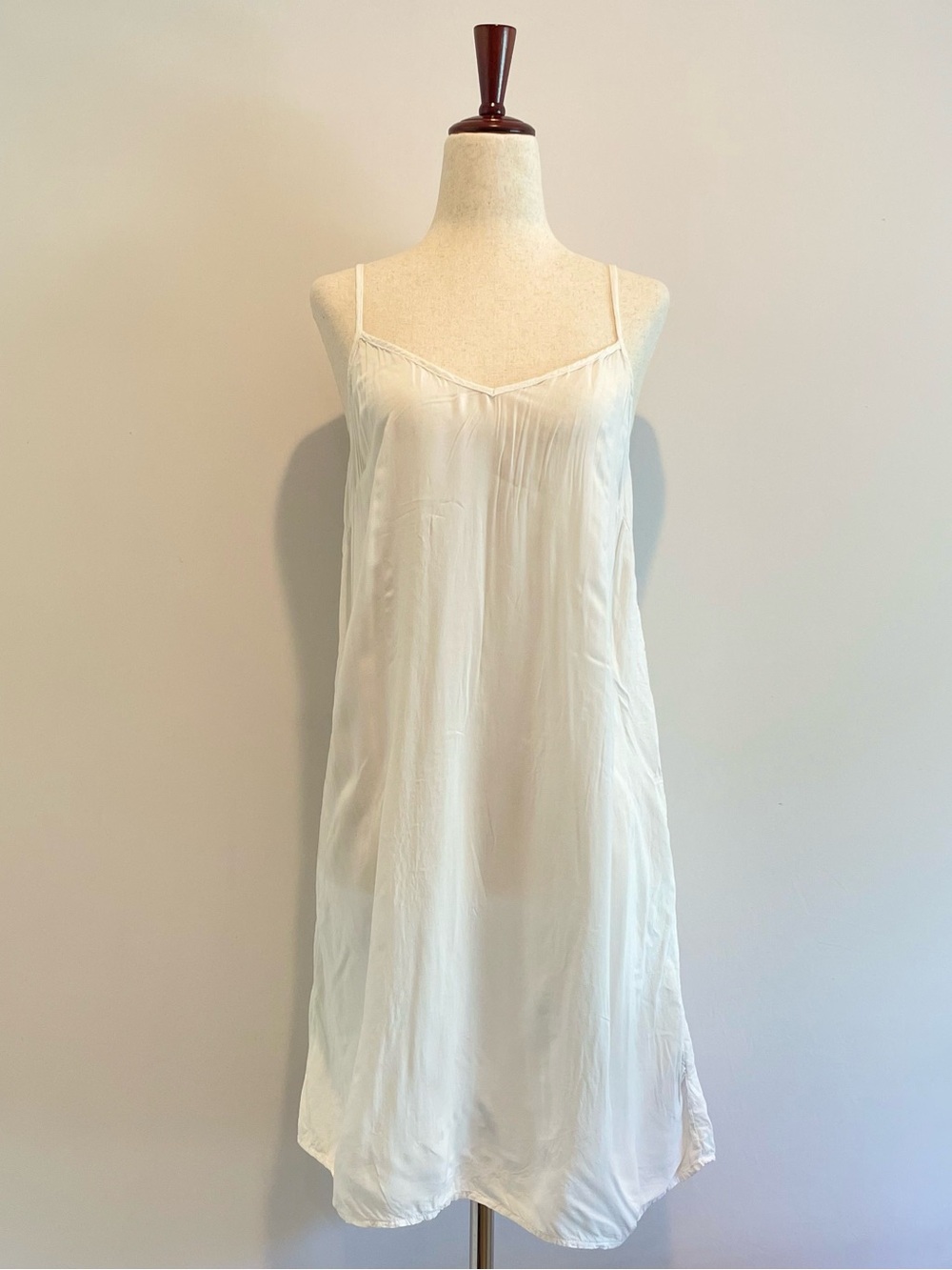Velvet by Graham & Spencer White Silk Slip Dress